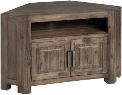 Rustikal Ecke Fernseher TV Ständer Einheit Schrank stylisches Dark Holz