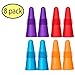 CNYMANY 8 pcs of Wine Stoppers, Reusable Silicone Beverage Bottle Sealer Replacement with Grip Top for Cork to Keep the Wine Fresh - Red, Purple, Orange, Blue