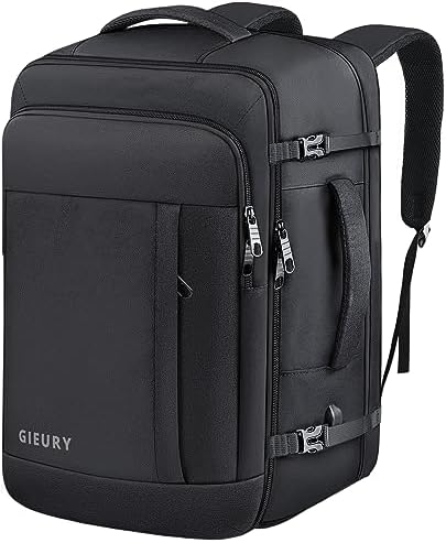 Weekender Carry On Travel Backpack - 20L, Airline Approved, Laptop Compartment, Black - View #4