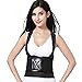 Back Brace with Suspenders for Women - Adjustable - Removable Shoulder Straps - Lumbar Support Belt - Lower Back Pain, Work, Lifting, Exercise, Gym - Black - Size M