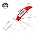 Meat Thermometer,Zebre Instant Read Super Fast Accurate Digital Electronic Food Cooking Thermometer with Collapsible Internal Probe,Best for Kitchen,Grill,BBQ,Milk,and Bath Water (Red)