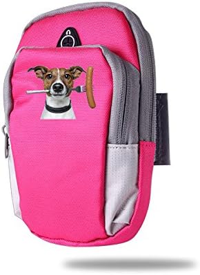 Nkjisa Unisex Dog &amp; Hot Dog Awesome Jogging Arm Band For Money Red