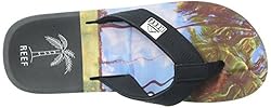 Reef Men's HT Prints Sandal, aqua palms, 13 M US