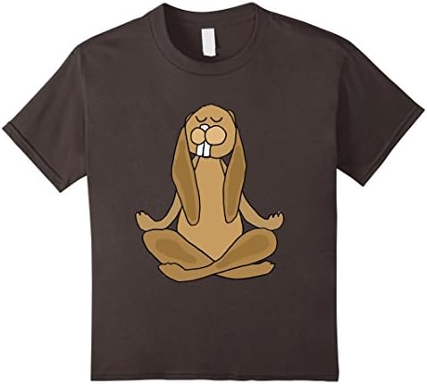 Kids Smiletodaytees Cool Zen Bunny Rabbit Yoga T-shirt 10 Asphalt