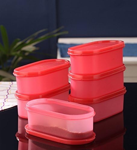 Space Saver Container 600ml Set Of 6 red container