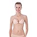 Fetoo Invisible bra, Reusable Soft Material Sticky Push Up Strapless Backless Silicone Adhesive Bra (B, Pure Nude)