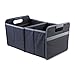 meori Large Trunk Organizer for Groceries Collapsible Lava Black Storage Car SUV 2 Compartments Picnic Road Trip Sports Gear
