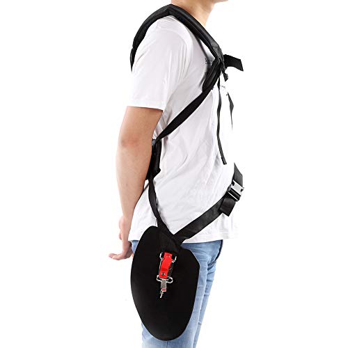 Wifehelper Trimmer Double Shoulder Strap Mower Nylon M-Shaped Belt for Brush Cutter Garden Patio