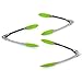 QAAQS 7 Inch Mini Stainless Steel Food Tongs for Serving With Silicone Tips Barbeque Grilling Small Cooking Kitchen Ice Tongs 3 Pieces Green