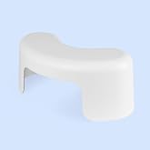 TUSHY Arc Toilet Stool, Sleek Space-Saving Design, White | Supports a Natural Squatting Posture to Unkink Your Colon for Easier Bowel Movements, Smooth Curved Shape for Foot Comfort