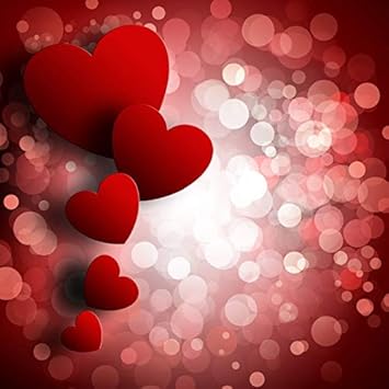 Amazon Com Lfeey 5x5ft Romantic Heart Haloes Backdrop Vinyl