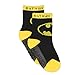 Batman Boy's 6 pack Socks with Grippers (4T-5T, Black/Multi)