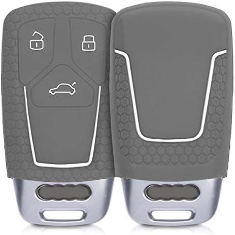 kwmobile Key Cover Compatible with Audi - Grey/White