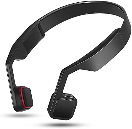 Open Ear Wireless Bone Conduction Headphones, Bluetooth V4.2 Earphones Wireless Sports Headset Built-in Mic Sweatproof for iPhone, Android, All Other Bluetooth Enabled Devices (Black)