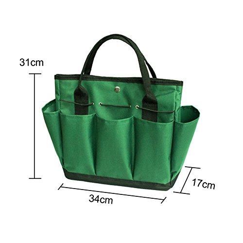 Bestmemories Garden Tool Totes Green Weeding Tools Carry Bags Multifunctional Handheld Garden Tool Totes Bucket Organizer Garden Tool Holders Storage Bags