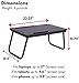 Sofia + Sam Lap Tray with Tablet & Phone Slots – Metal Folding Legs – Lap Desk with Tilting Top – Laptop Stand – Breakfast Serving Bed Tray – Blackthumb 3