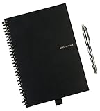 Elfinbook Everlast Smart Notebook 2.0, 2018 New, Cloud Storage, Evernote Storage, Water-to-Erase, Mind Map, Reusable Everlast Notebook, Pilot FriXion pen included, 60 pages, B5, 6.9”x9.8”-inch (Black)