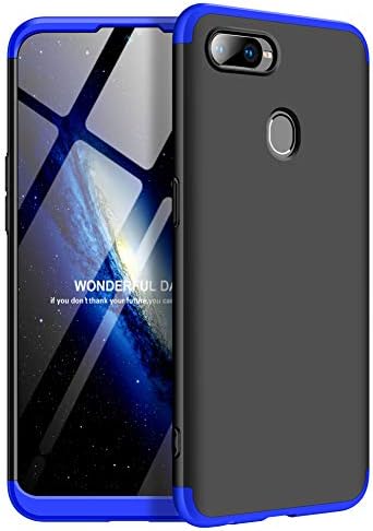 PinShang for Oppo F9/F9 Pro 3 in 1 360 Degree Non-Slip Shockproof Full Protective Case Blue Black Blue