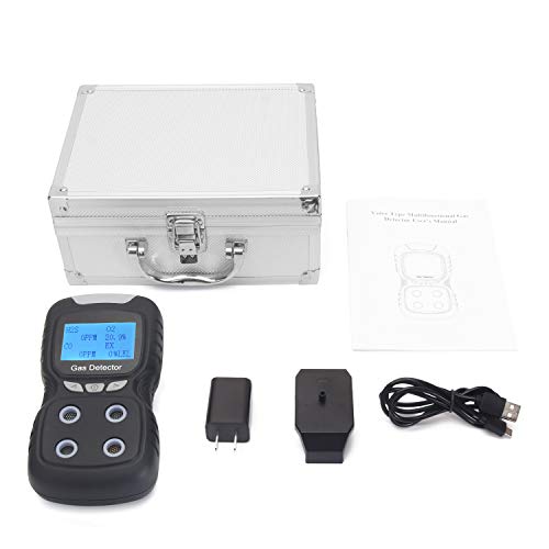 Portable Multi Gas Detector 4 in 1, Koabbit Monitor Gas Detector, Propane, Gas Leak Detector, LCD Display with Clear Voice Alarm, Light Shock Air Quality Tester, Rechargeable Li-Ion Battery - Thumbnail 6