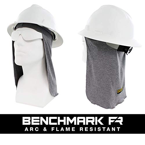 Flame Resistant FR Hard Hat Liner, Sun Shade, Lt. Gray, One Size Fits