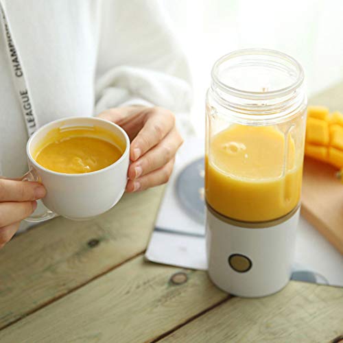 Multifunctional Juicer Cup Milkshake Soy Milk Maker, Electric Mini Blender USB Fruit Vegetable Mixer with Stainless Steel Blades,Pink - Thumbnail 3
