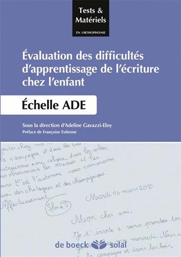 Évaluation des difficultés d'apprentissage de l'écriture chez l'enfant
