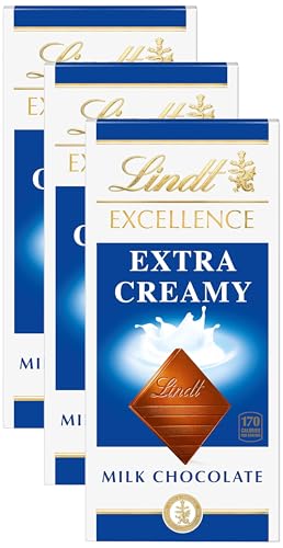 Lindt Excellence Extra Creamy Milk Chocolate, 3.5 Ounce (Pack of 3)
