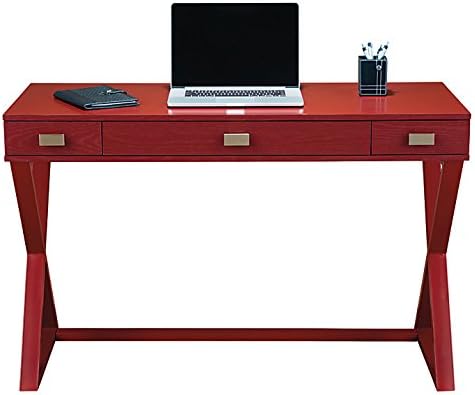 See Jane Work Kate Writing Desk, 30"H x 47 1/2"W x 20"D, Red