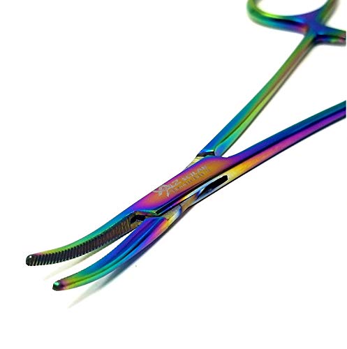 5.5" Kelly Hemostat Forceps - Straight, Gold Handle, Premium Stainless Steel