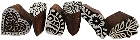 Indian Decorative Fabric Printing Designer Block Floral Hand Carved Textile Wood Block Print Printer Block Stamp