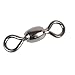 Dr.Fish 50 Pack Fishing Crane Barrel Swivel #6 66Lb Copper Stainless Steel Solid Ring