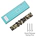 Fintie Bands Compatible with Samsung Galaxy Watch 3 45mm / Galaxy Watch 46mm / Gear S3 Classic/Frontier, Soft Woven Nylon Band 22mm Quick Release Adjustable Replacement Sport Strap, Camo Green
