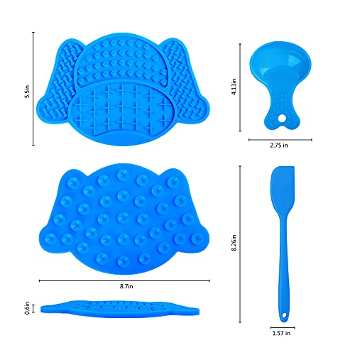 Lick Mat for Dogs, Pet Slow Feeders with Suction Cups, Interactive Dog Toys Dog Licking Mat, Calming Mat for Dog Anxiety Relief, Food Grade Silicone Lick Pad Perfect for Bathing, Grooming, Training