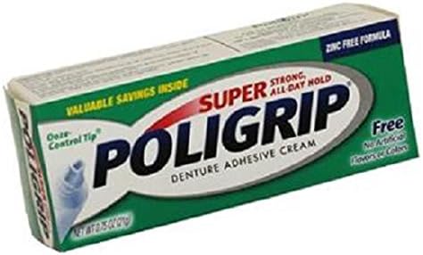 Poligrip Super Strong Denture Adhesive Cream Ultra Fresh, 1 Count (TOOTHACHE & MOUTH REMEDY)