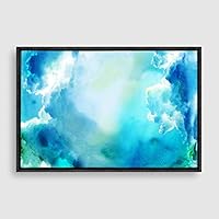Framed Canvas Wall Art Watercolor Cloud Canvas Prints Home Artwork Decoration for Living Room,Bedroom - 16x24 inches