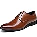 OUOUVALLEY Lace up Patent Leather Oxford Dress Shoes Formal Wedding Shoes 8808 (12 D(M) US, Brown)