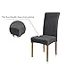 Subrtex Stretch Dining Room Chair Slipcovers(4, Gray Knit)