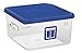 Rubbermaid Commercial Products 1980233 Square Plastic Food Storage Container, Blue Label, 4 quart, Clear