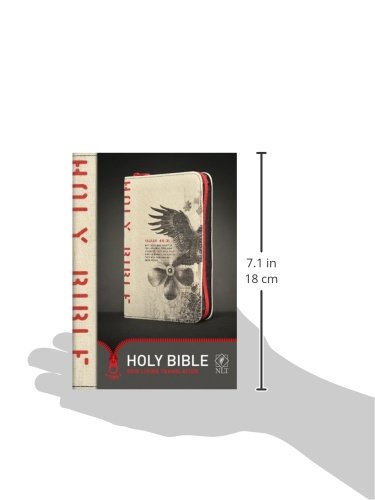 Zips Bible NLT (Canvas, Cream/Red)