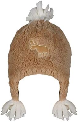 Kids Winter Woolen Reindeer Beanie Fancy Cap with Ear Flaps (1-5 Years)