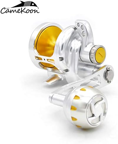 CAMEKOON TR200Q Lever Drag Conventional Fishing Reel, 9 + 2 Stainless Steel Shielded Bearings, Saltwater Big Game Fishing