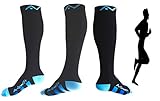 Compression Socks (1 pair) for Women & Men by A-Swift - Graduated Athletic Fit for Running, Nurses, Flight Travel, Skiing & Maternity Pregnancy - Boost Stamina & Recovery
