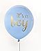 Baby Boy Shower Decorations, 13 Piece Set Includes Oh Boy Banner, Blue It's a Boy Balloons, Confetti Balloons, Gold Heart Balloons and Baby Shower Planner for Memorable Event