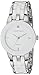 Anne Klein Women's AK/1611WTSV Diamond Dial Silver-Tone and White Ceramic Bracelet Watch