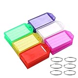 Coideal Tough Plastic Key Tags, 30 Pcs Colored