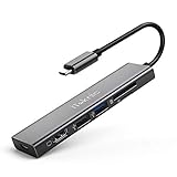 USB C Hub, iTeknic 6-in-1 Type C Hub for MacBook Pro/Air, Chromebook and More Type C Laptops, USB C Hub to HDMI 4K, USB-C Power Delivery, 2 USB 3.0 Ports, SD/TF Card Reader(Space Grey)