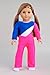 Olympic Gymnast - Clothes for 18 inch Doll - 3 Piece Outfit - Gymnastic Leotard, Warmup Pants and White Shoes - (Dolls Not Included)
