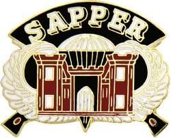 US Army Corps of Engineers Sapper Lapel Pin or Hat Pin (1 1/4", solid nickel)