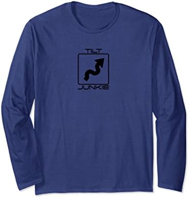 Unisex Tilt Junkie: Winding Road Curves Ahead Motorcycle T-shirt Medium Navy