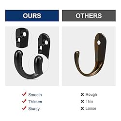 NearMoon Coat Hooks Wall Mounted - Heavy Duty Metal